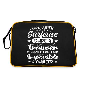 Une Super Surfeuse - Cadeau surfeuse - Sac Retro - noir/or - Dos
