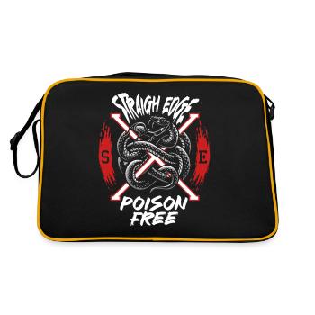 Straight Edge Végétalien, Anti-drogue, Punk - Sac Retro - noir/or - Dos