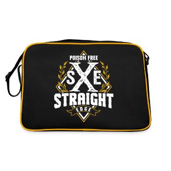 Straight Edge Végétalien, Anti-drogue, Punk - Sac Retro - noir/or - Dos