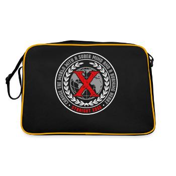 Straight Edge Végétalien, Anti-drogue, Punk - Sac Retro - noir/or - Dos
