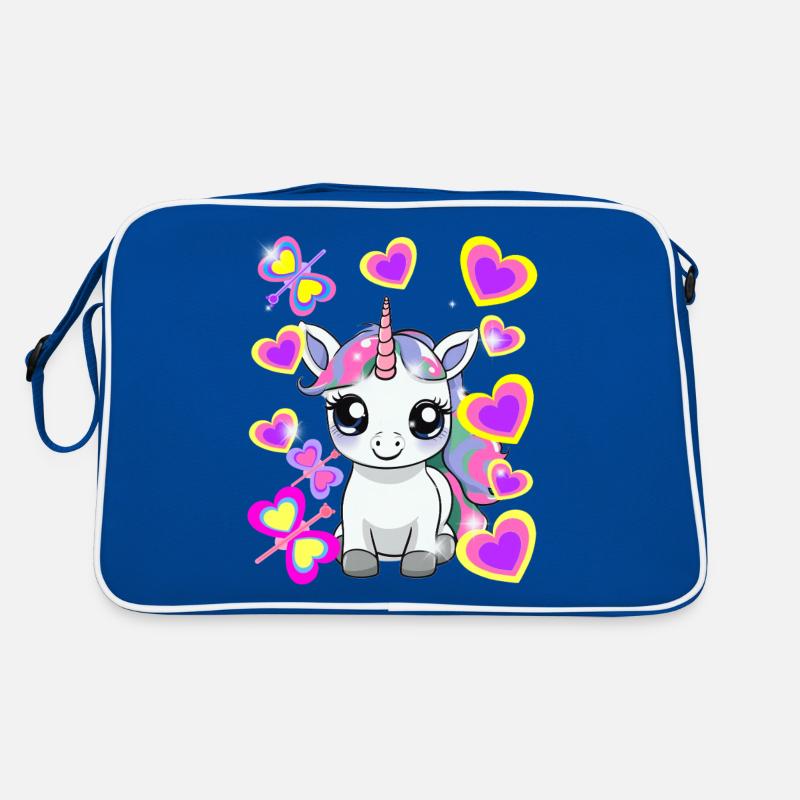 Einhorn Kind Mädchen Pferd Retro Tasche