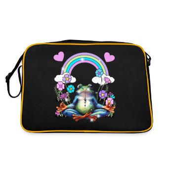yoga frog retro yogi - Retro Bag - black/gold - Back