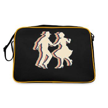 Danse carrée Danse Rétro Line Art - Sac Retro - noir/or - Dos