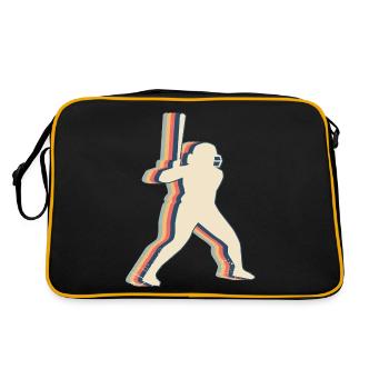 Softball Player Team Coach Coach Retro - Retro Bag - black/gold - Back