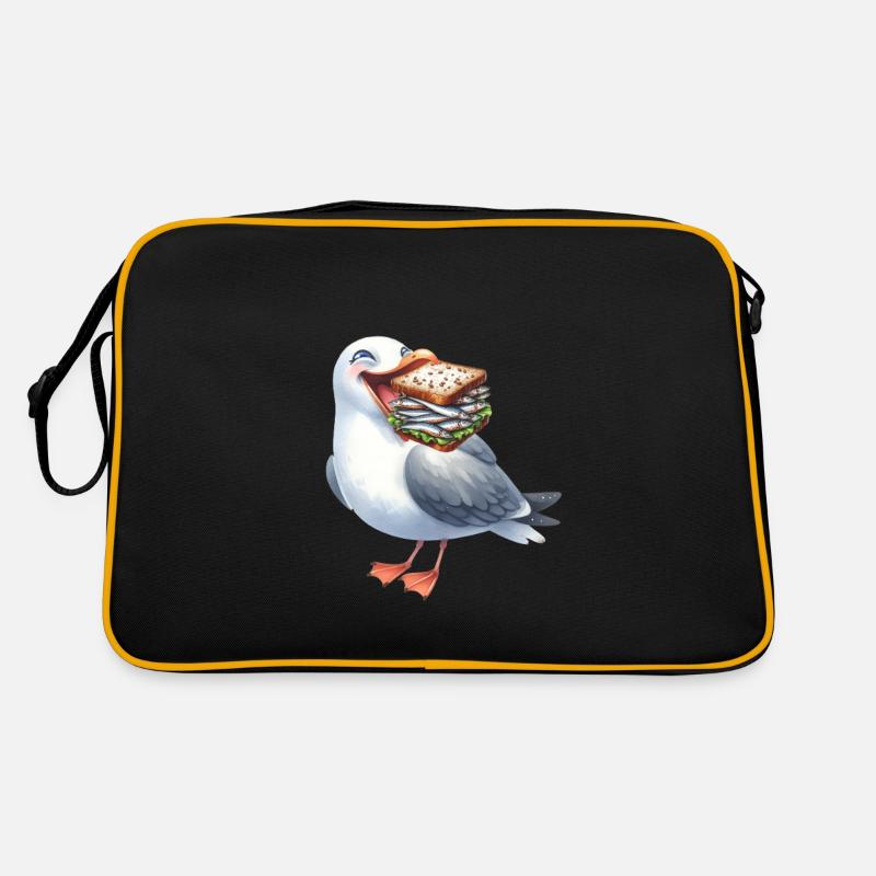 Nordsee Ostsee Möwe Möwen maritim Hering Retro Tasche