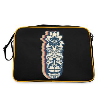 Tiki Luau Hawaiian Hawaiian Tiki Mask Retro Line - Retro Bag - black/gold - Back