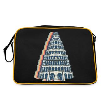 Tour de Babel Bible Rétro Line Art - Sac Retro - noir/or - Dos