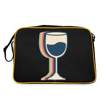 Buveur de vin Buveur Retro Line Art - Sac Retro - noir/or - Dos