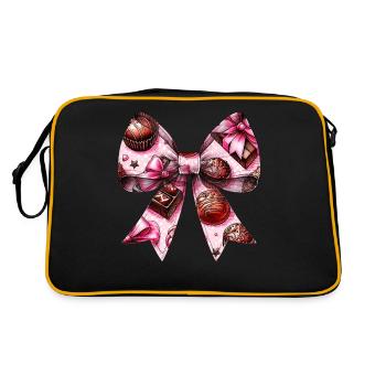 Motif de barre chocolatée Coquette Bow - Sac Retro - noir/or - Dos