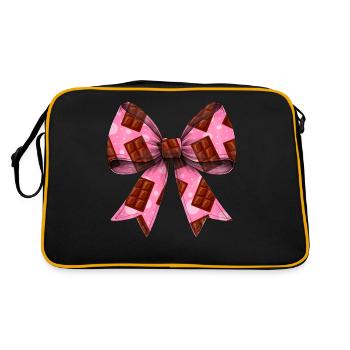 Motif de barre chocolatée Coquette Bow - Sac Retro - noir/or - Dos