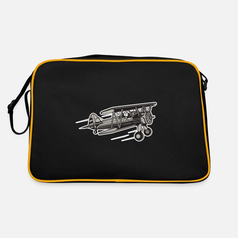 Flugzeug Airplane Retro Tasche