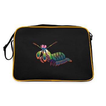 Rainbow Peacock Mantis Shrimp Colorful Shrimp Gift - Sac Retro - noir/or - Dos
