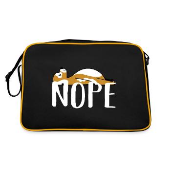Nope laziness sleeping dog - Retro Bag - black/gold - Back