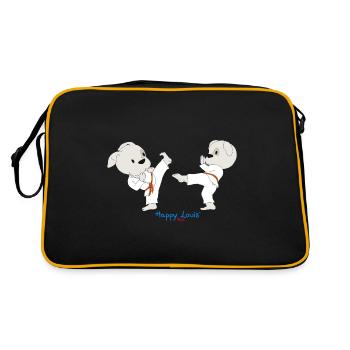Happy Louis - KARATE DUO - Retro Bag - black/gold - Back