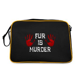 Fur is murder - Retro Bag - black/gold - Back