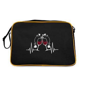 Winzer Weinbauer - Retro Tasche - Schwarz/Gold - Hinten