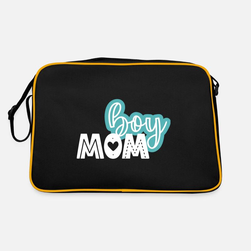 garçon maman - Sac Retro - noir/or