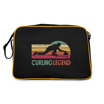 Curling Player Curler Curling Legend - Retro Bag - black/gold - Back