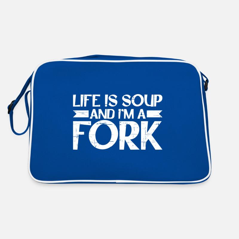 Life Is Soup And I'm A Fork 6 Retro Bag