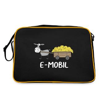 E-Mobil - Retro Tasche - Schwarz/Gold - Hinten