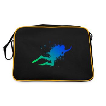 Diving Diving Free Dive Scuba Divers - Retro Bag - black/gold - Back
