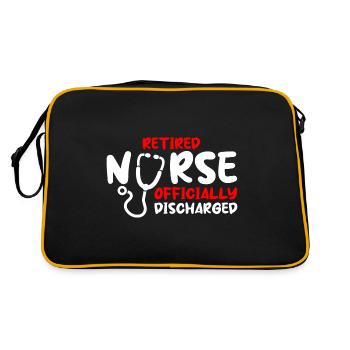 Retired Nurse Officially Discharged 2 - Retro Tasche - Schwarz/Gold - Hinten
