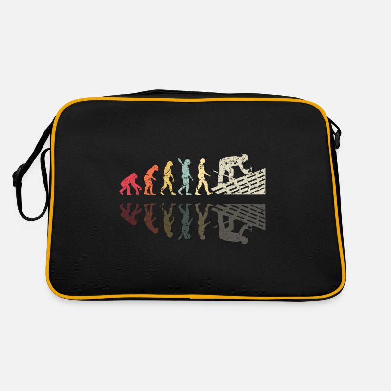 Roofer Human Evolution Retro Vintage Construction Retro Tasche