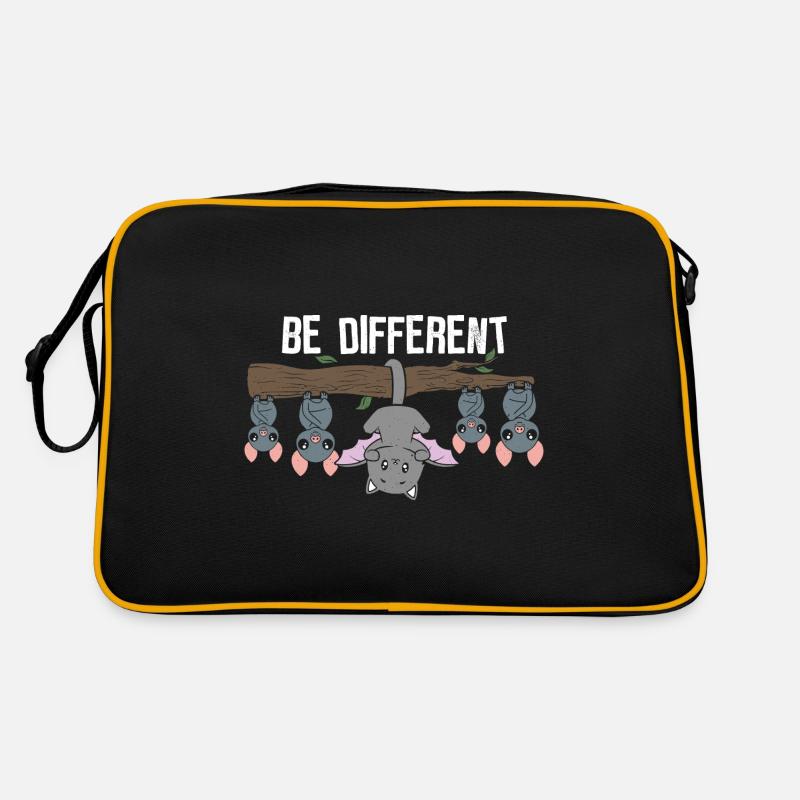 Be different - einzigartig & besonders - Retro Tasche - Schwarz/Gold