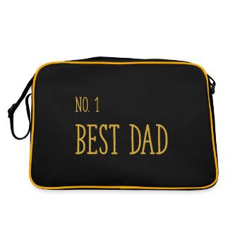 No.1 MEILLEUR T-SHIRT DE PAPA - Sac Retro - noir/or - Dos