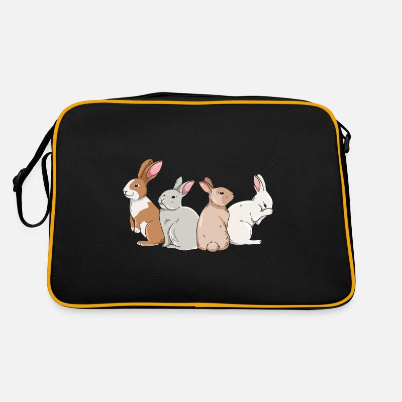 Conception de lapin mignon pour les propriétaires de lapins Sac Retro