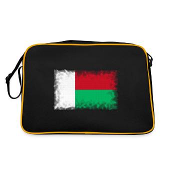 Flag of Madagascar - Retro Bag - black/gold - Back