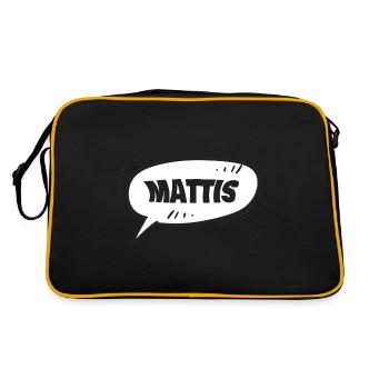 Cadeau pour Mattis - Sac Retro - noir/or - Dos