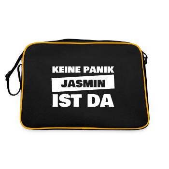 Prénom Jasmin - Sac Retro - noir/or - Dos