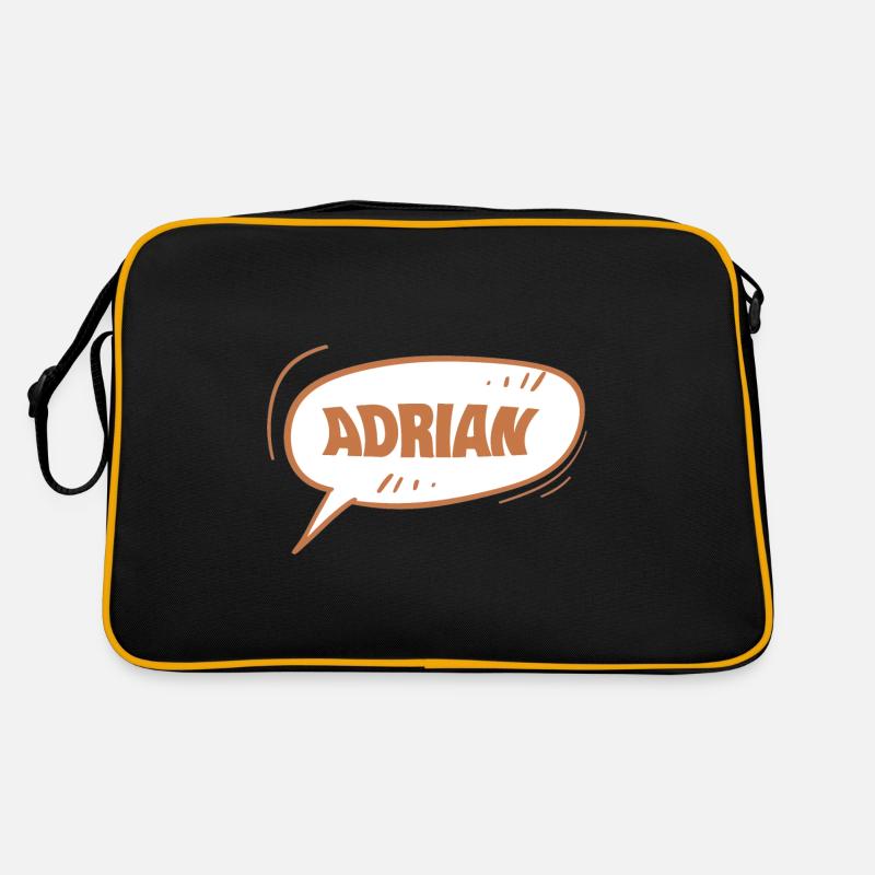 Adrian als Adrian - Retro Tasche - Schwarz/Gold
