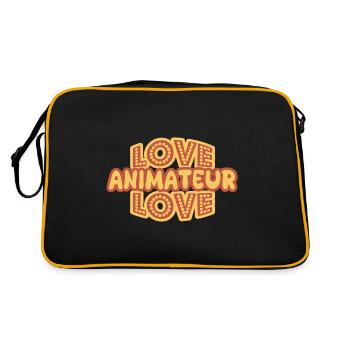 Animateur als Job - Retro Tasche - Schwarz/Gold - Hinten