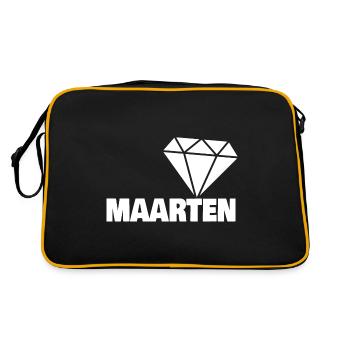 Maarten als Edel - Retro Tasche - Schwarz/Gold - Hinten