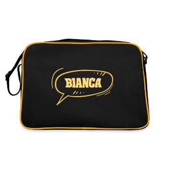 Prénom Bianca - Sac Retro - noir/or - Dos