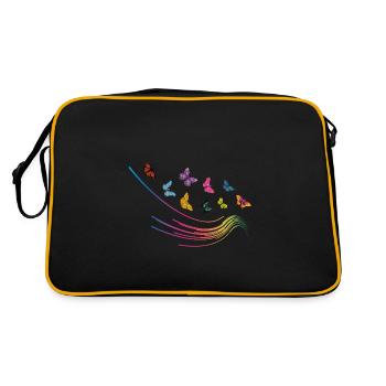 Papillons volants Vague - Sac Retro - noir/or - Dos