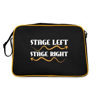 Schauspieler Theater Schauspielerin Bühne Musical - Retro Tasche - Schwarz/Gold - Hinten