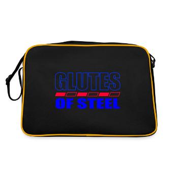 GLUTFS OF STEEL GYM - Sac Retro - noir/or - Dos