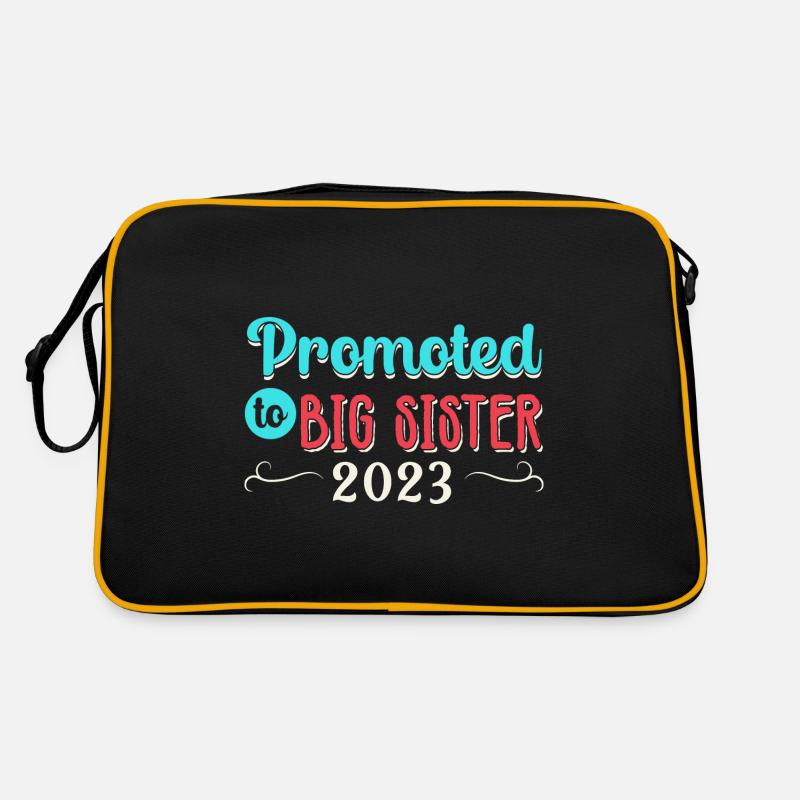Zur großen Schwester befördert 2023 Große Schweste Retro Tasche