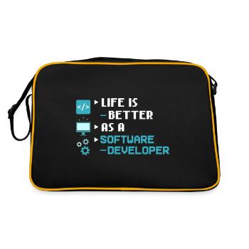 Software Development Software Developer Developer - Retro Bag - black/gold - Back