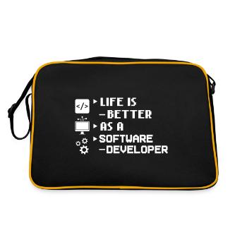 Software Development Software Developer Developer - Retro Bag - black/gold - Back