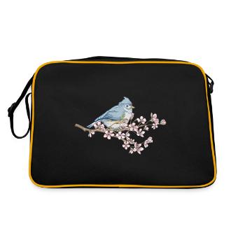 Sakura en fleurs de cerisier japonais - Sac Retro - noir/or - Dos