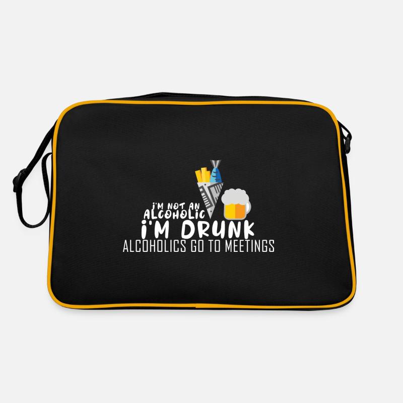 Ich bin kein Alkoholiker Ich bin ein betrunkener A Retro Tasche