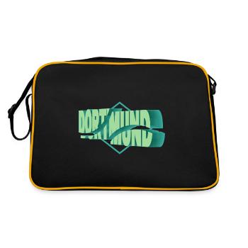Dortmund Germany City 3D Font Skyline - Retro Bag - black/gold - Back