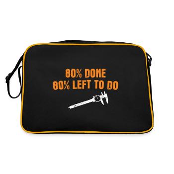 Maschinen-Bediener Maschinenführer Machinist - Retro Tasche - Schwarz/Gold - Hinten