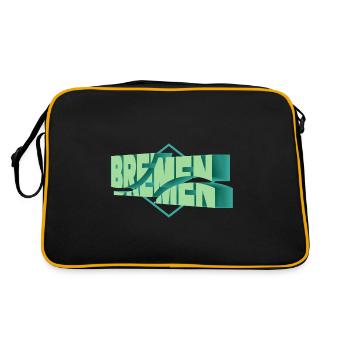 Bremen Germany City 3D Font Skyline - Retro Bag - black/gold - Back