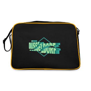 Dusseldorf Germany City 3D Font Skyline - Retro Bag - black/gold - Back