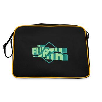 Fuerth Germany City 3D Font Skyline - Retro Bag - black/gold - Back